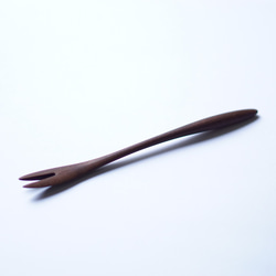 日式木製甜點叉（胡桃木）A018-1 第2張的照片