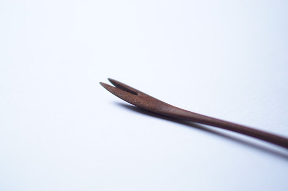 日式木製甜點叉（胡桃木）A018-1 第9張的照片