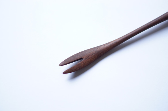 日式木製甜點叉（胡桃木）A018-1 第4張的照片