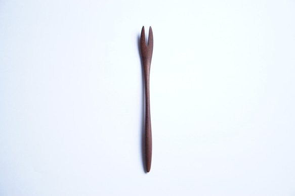 日式木製甜點叉（胡桃木）A018-1 第8張的照片