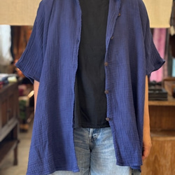 シャツ ドルマン 　半袖　ダブルガーゼ コットン 綿 無地 カラー 男女兼用 ユニセックス レディース　メンズ　柔らかい 3枚目の画像