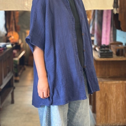 シャツ ドルマン 　半袖　ダブルガーゼ コットン 綿 無地 カラー 男女兼用 ユニセックス レディース　メンズ　柔らかい 11枚目の画像