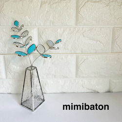 【new】mimibaton＊ステンドグラスのヒマワリ＊ new】mimibaton＊ステンドグラスのヒマワリ＊
