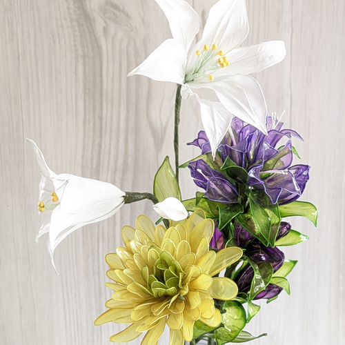 ◇大切な人へ心を結ぶ仏花◇アメリカンフラワー・ディップアート