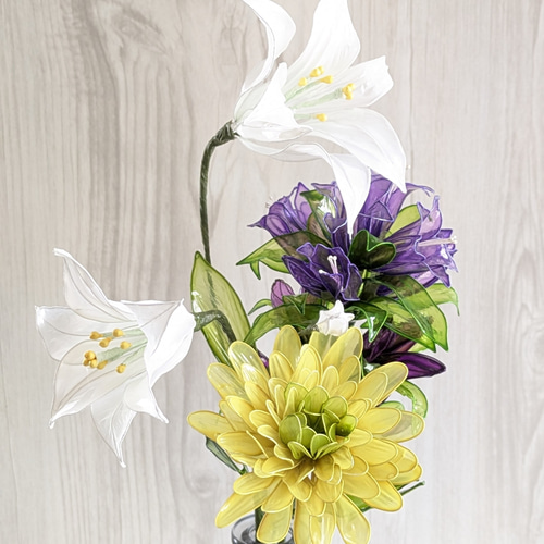 ◇大切な人へ心を結ぶ仏花◇アメリカンフラワー・ディップアート