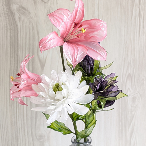 ◇大切な人へ心を結ぶ仏花◇アメリカンフラワー・ディップアート