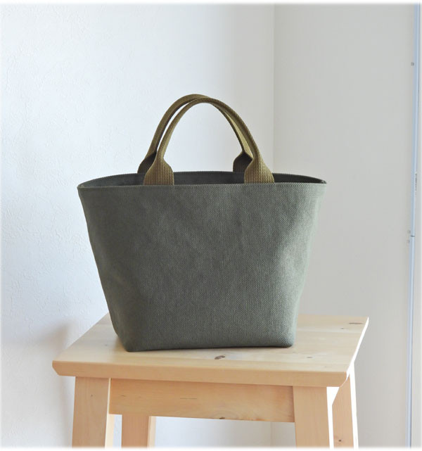 キャンバスミニトート　ダークオリーブ（ 限定生地 ）