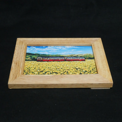 ポストカードLサイズ額縁付き【菜の花畑を走る小湊鉄道】 4枚目の画像