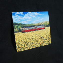 ポストカードLサイズ額縁付き【菜の花畑を走る小湊鉄道】 11枚目の画像