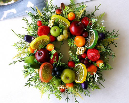 果物たっぷり！ ミックスフルーツリース リース HANANEKO 通販