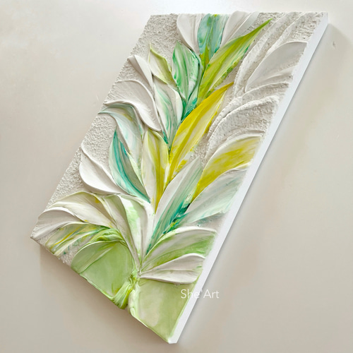 茶*々様 【原画】一点物/現代アート/キャンバス/絵画/インテリア/アート/モダ 原画M・Garden・シトラス/ 北欧 モダンアート 絵画 キャンバス