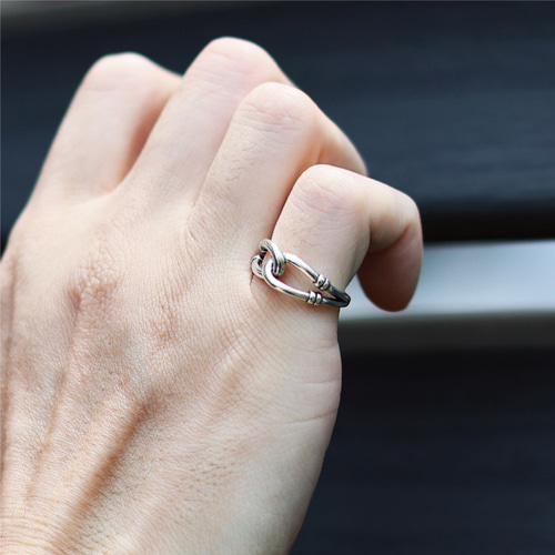 インフィニティ 指輪 リング フリーサイズ オープンリング シルバー925