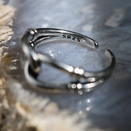 インフィニティ 指輪 リング フリーサイズ オープンリング シルバー925