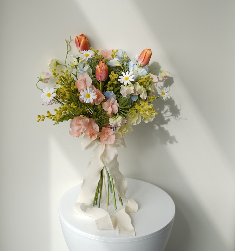 アーティフィシャルフラワーブーケ　ウェディングブーケ　クラッチブーケ　造花ブーケ