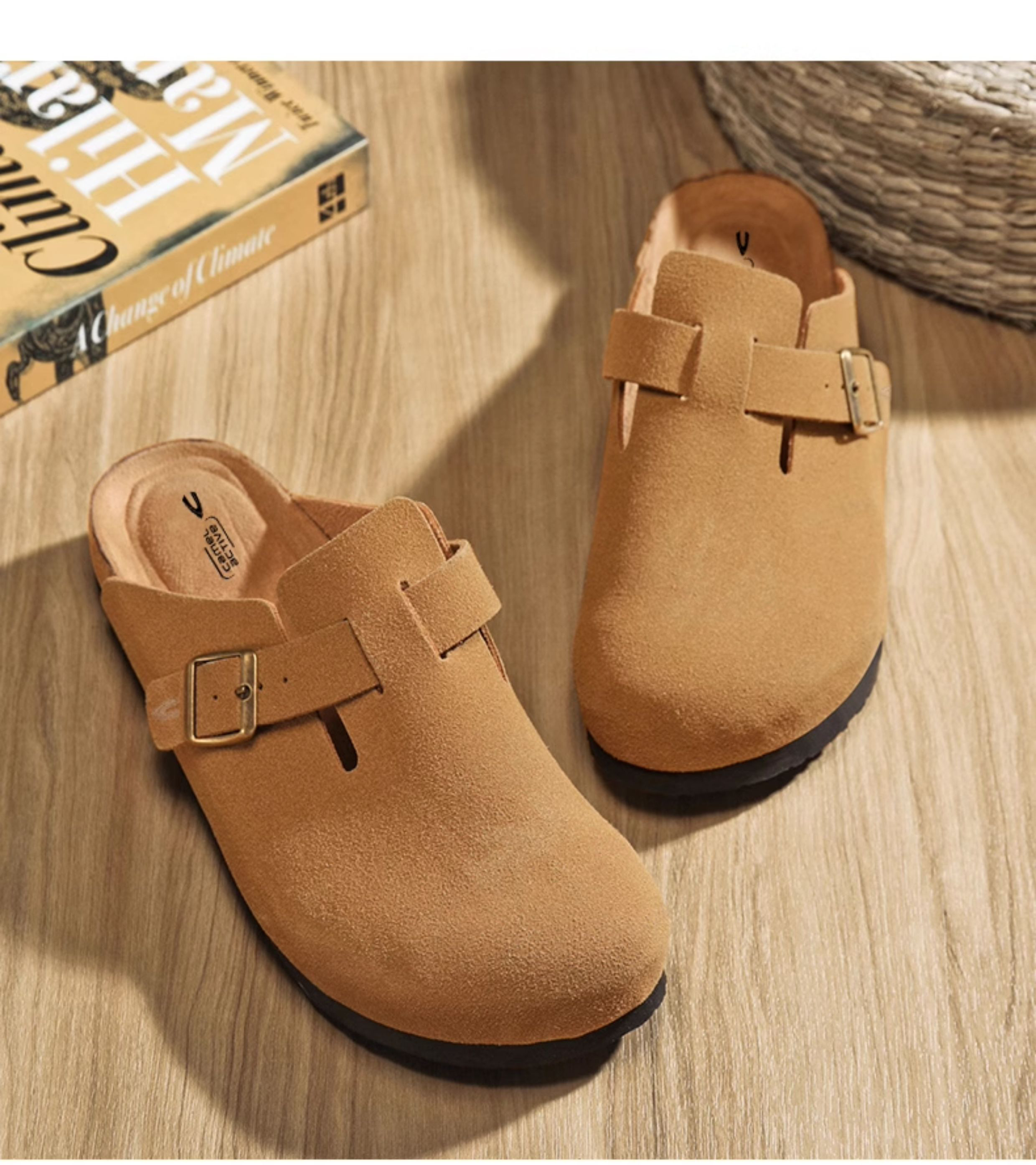 ラクダの動感ブーケン靴セミモップメンズ2025新型夏のキックウルトラファイア本革バッグサンダル