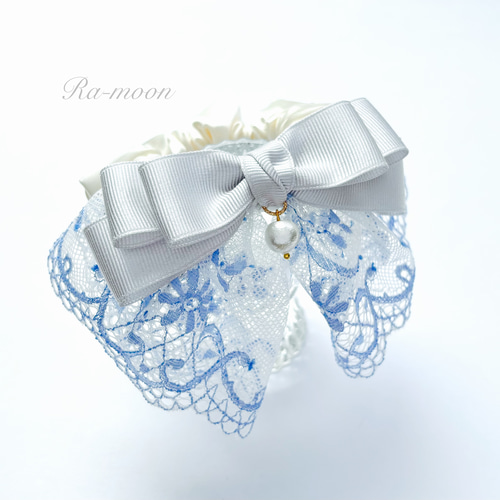 シュシュ ヘアゴム 爽やかブルー