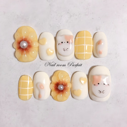 もっちりうさちゃんネイル♡ アニマルネイル 3Dネイル かわいいネイル