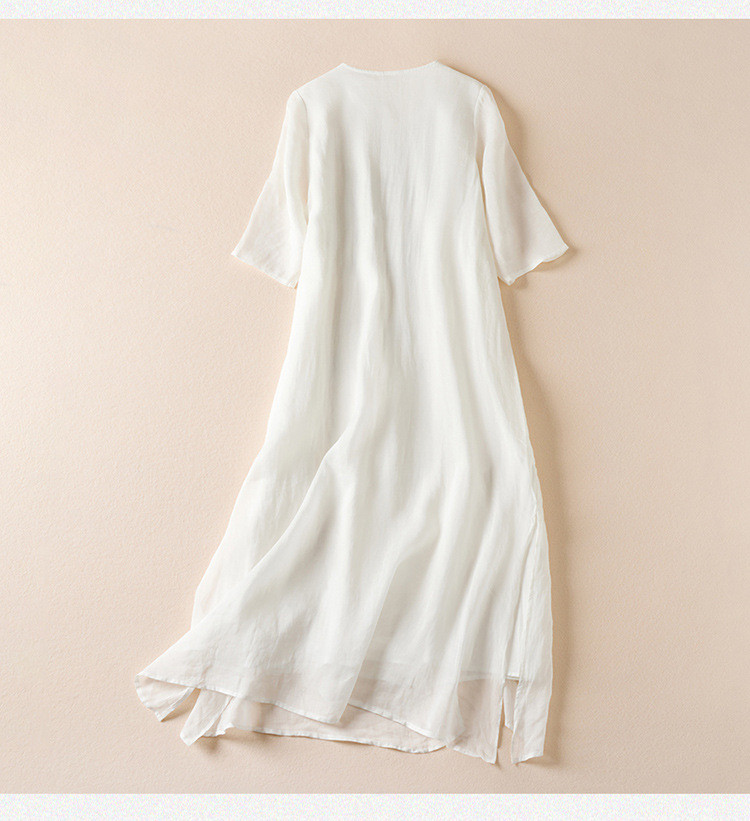 文芸的な刺繍ワンピース  返品・交換可】品質最優先25-185