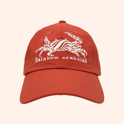 蟹 刺繍 撥水 キャップ カニ ユニセックス 帽子 CAP サイズ調節可能