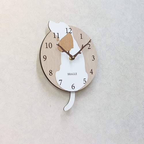 期間限定3000円引き】【静音タイプに変更可】名入れ ビーグル犬 しっぽ