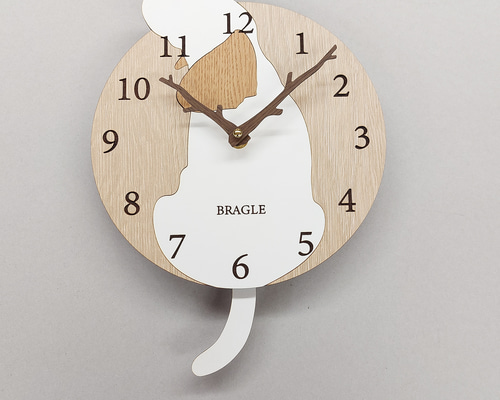 期間限定3000円引き】【静音タイプに変更可】名入れ ビーグル犬 しっぽ