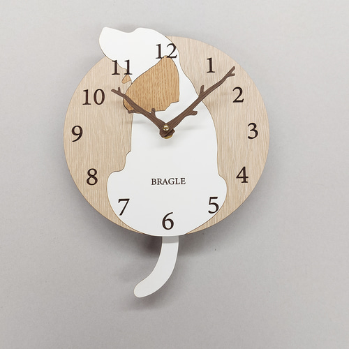 期間限定3000円引き】【静音タイプに変更可】名入れ ビーグル犬 しっぽ