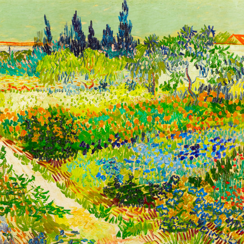 ゴッホ 花畑 アートポスター インテリア 絵画 風景画 アンティーク 緑
