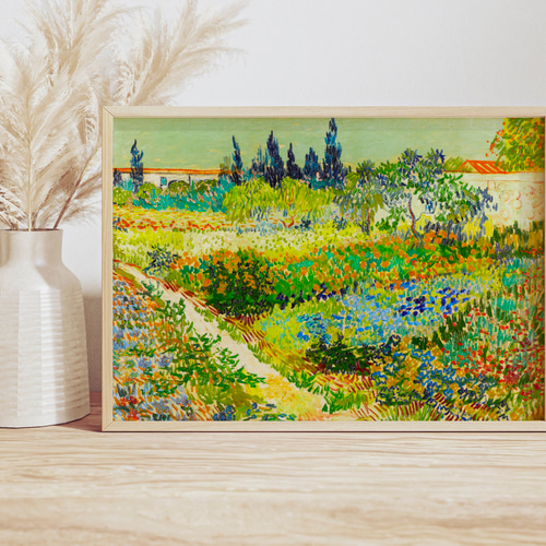 ゴッホ 花畑 アートポスター インテリア 絵画 風景画 アンティーク 緑 