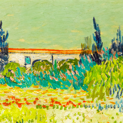 ゴッホ 花畑 アートポスター インテリア 絵画 風景画 アンティーク 緑