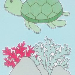 海の生き物　パネルシアター　サイズ変更可　海　保育教材　隠れん坊　クイズ 海の日　夏　8月　7月　知育玩具　手作り玩具 7枚目の画像