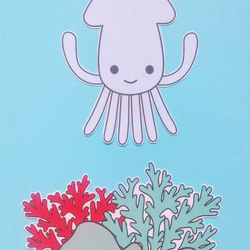 海の生き物　パネルシアター　サイズ変更可　海　保育教材　隠れん坊　クイズ 海の日　夏　8月　7月　知育玩具　手作り玩具 3枚目の画像
