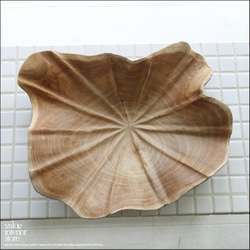 チーク無垢材 プリミティブトレイbreit28cm 菓子鉢 菓子器 入れ物 サラダボウル 小物入れ 自然な様 三大銘木 7枚目の画像