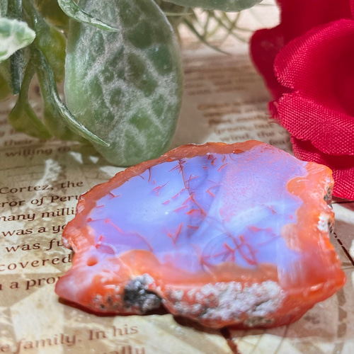 桜瑪瑙 ❀ フラワーアゲート スラブ 原石スライス❤︎ネイルパレット