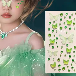 蝶々シール 5枚入り 貼るだけ 蝶 バタフライ 女の子 入園 入学 キッズ デザインシール 3枚目の画像