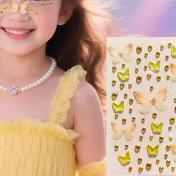 蝶々シール 5枚入り 貼るだけ 蝶 バタフライ 女の子 入園 入学 キッズ デザインシール 5枚目の画像