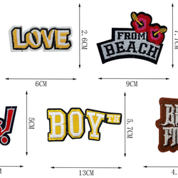 英字 29種類 29枚 ワッペン 英語 LOVE 入学 入園 アップリケ 刺繍 アイロン接着 アイロンワッペン 5枚目の画像