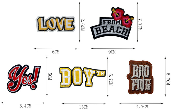 英字 29種類 29枚 ワッペン 英語 LOVE 入学 入園 アップリケ 刺繍 アイロン接着 アイロンワッペン 5枚目の画像