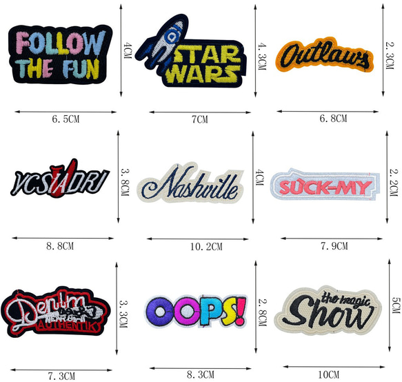 英字 29種類 29枚 ワッペン 英語 LOVE 入学 入園 アップリケ 刺繍 アイロン接着 アイロンワッペン 3枚目の画像