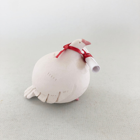 [受注制作]伝書鳩（素焼きのハト　置物） 10枚目の画像