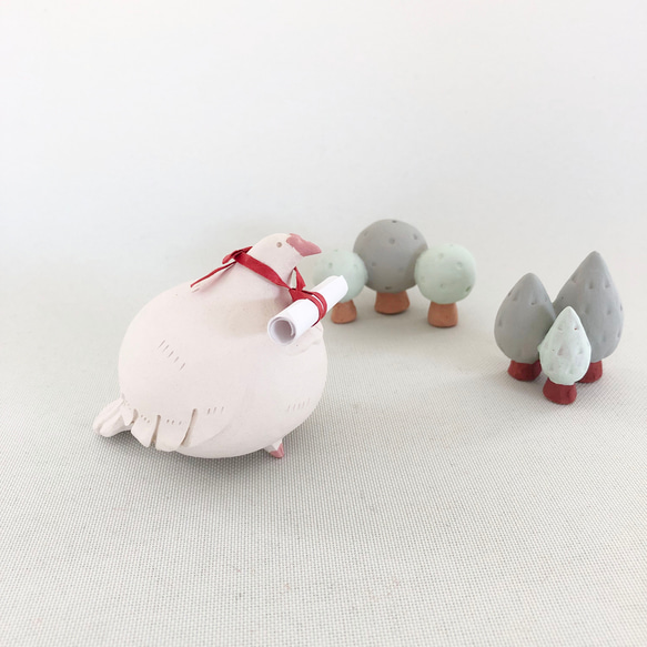[受注制作]伝書鳩（素焼きのハト　置物） 3枚目の画像