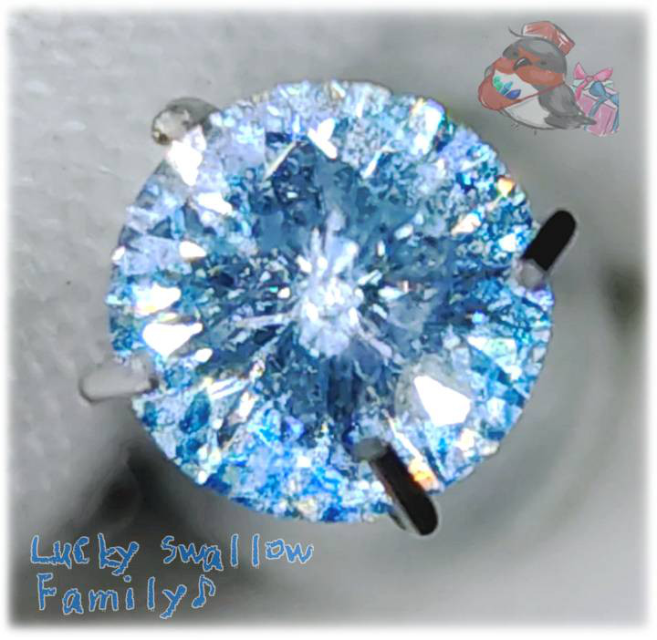 ◆ 1点もの ” 幻想鉱石：アイスダイヤモンド ” 高級品 6 mm ラウンド 人工強化ジルコニア 7027