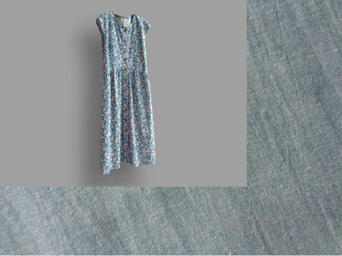 ～Seriesワンピース…フレンチスリーブ・綿麻ダンガリー～