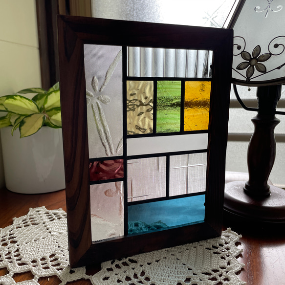 ステンドグラス　パネル　昭和レトロ　ガラス引き戸 ステンドグラス パネル 昭和レトロ ガラス引き戸 その他インテリア雑貨