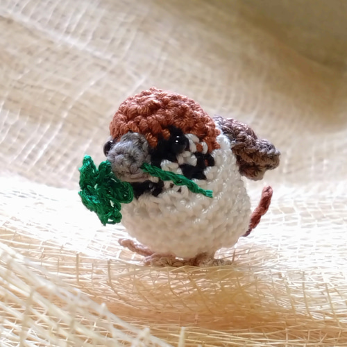 あみぐるみ  スズメ ♡ キーホルダーorストラップ あみぐるみ スズメ ♡ キーホルダーorストラップ