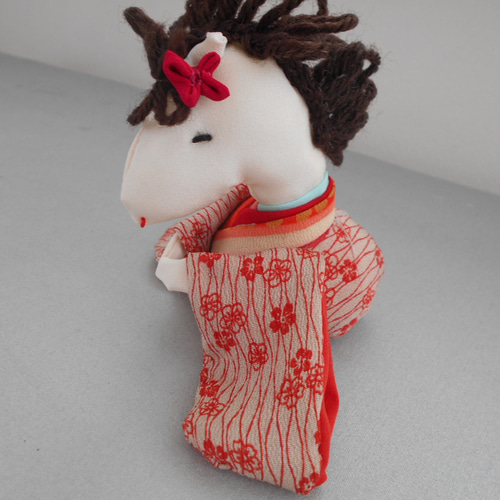 ☆2026年 午年 干支飾り ☆十二支 ごあいさつお着物馬 【超早割お正月