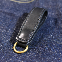 トラッカーウォレット190(ロング) 栃木レザーブラック 手縫い 長