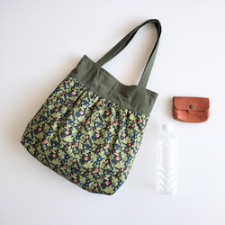 【１点物シリーズ】花柄　持ち手49 　  持ち手グリーン 3枚目の画像