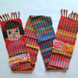 ☆さをり織り☆ ベレー帽 さおり織り どんぐり帽 ブルー パープル