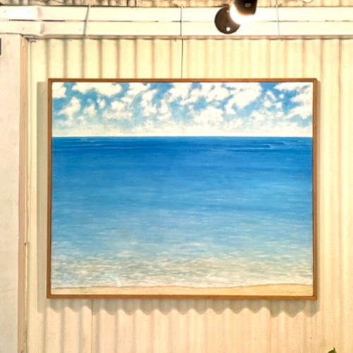 油彩/海の絵 油絵 油彩 油彩画 絵 絵画【真夏の海と砂浜】 | HIROSHI1990