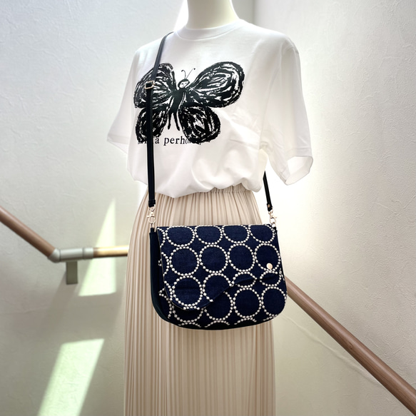 限定⚮̈ミナペルホネン　tambourine ピアノフラップポシェット　ショルダー 限定⚮̈ミナペルホネン tambourine ピアノフラップポシェット